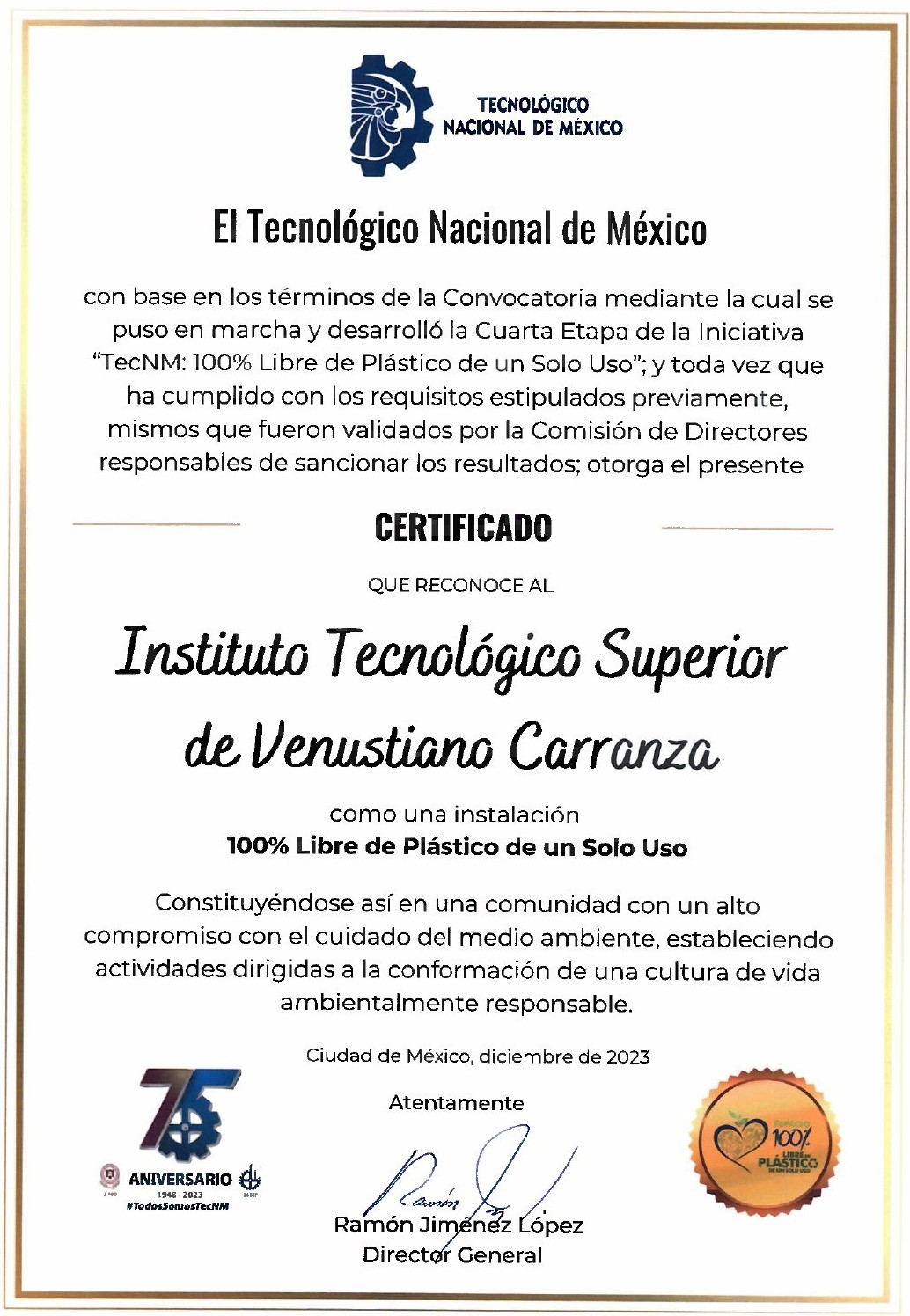 100% Libre de Plástico de un solo uso
